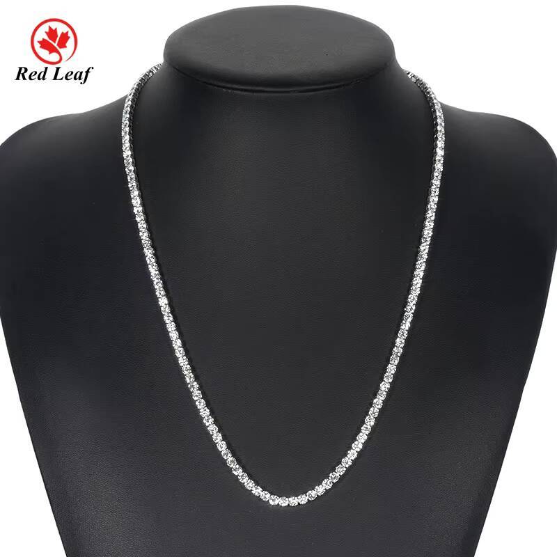 Redleaf Lab Grown Diamond IGI Certified 10k 18k Platinum Gold Square Cut Unisex Necklace for Wedding