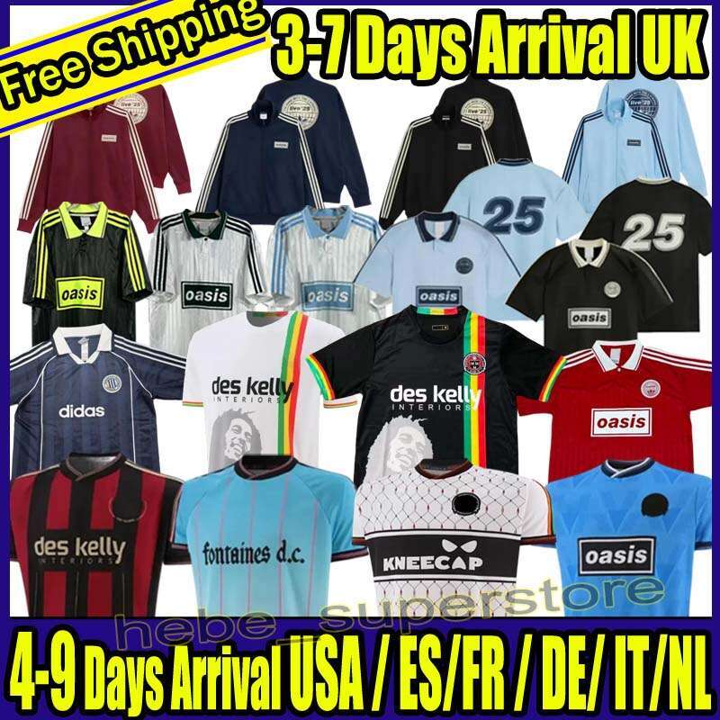 S-4XL 2025 26 Oasis Tour Jacquard Football Jersey Shirts Kit 25 26 Fontaines Dc Home Away Third Bohemians BLACK GUINNESS Soccer Jerseys 135th Anniversary Oasiss Live