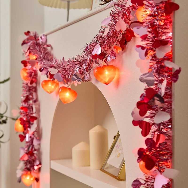 2M Spring Easter Garlands with Eggs LED Light String DIY Wreath Decora for Home Party Easter Birthday Kids Gift Hanging Ornament H260316