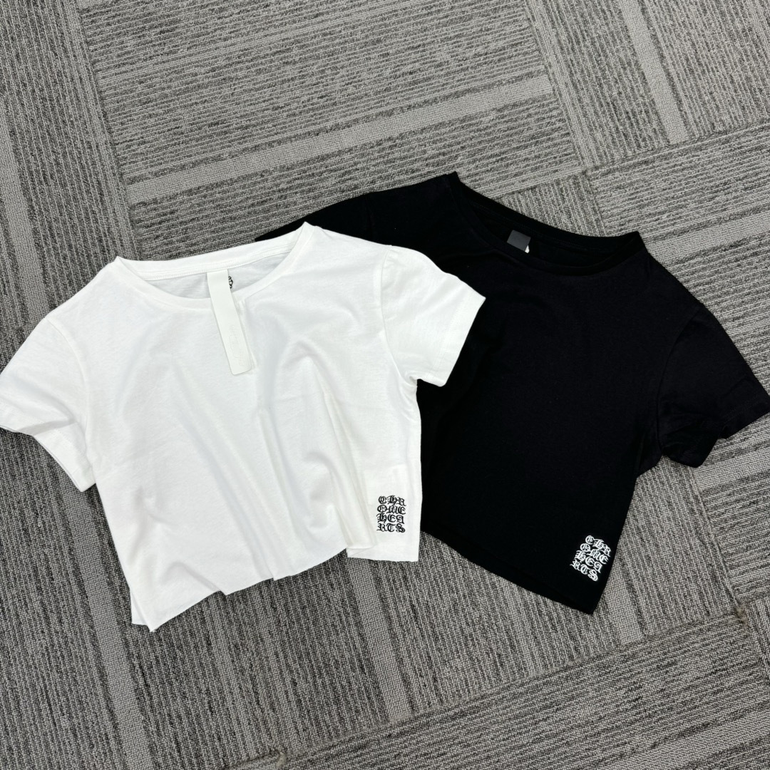 Designer Hoodie Polo Shirt Exclusiv Designer Shirt -stock corrct vrsi of Chrom Hrts Lis mbroidrd cross-stitch nw womn's short-slv T-shirt