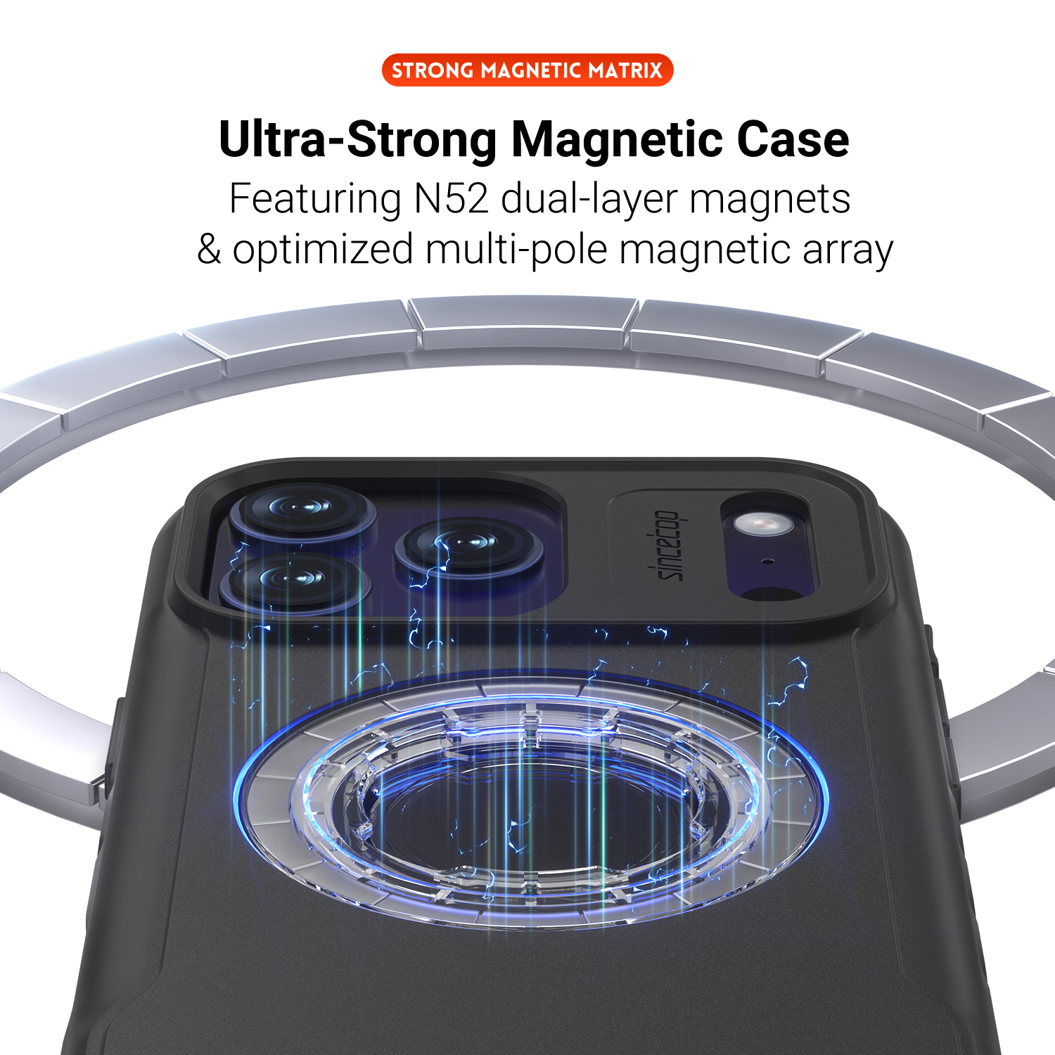 Bike Phone Case Compatible with iPhone 17 Pro Max, Quick-Release Lock for Motorcycle Mount, Slim Shockproof Cover, Black