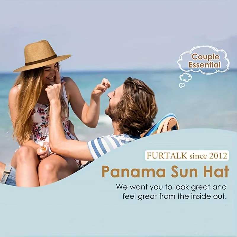 Fashion Men Straw Hat For Women Summer Trendy Beach Sun Hats Solid Color Fedoras Ribbon Casual Cowboy Jazz Cap Gangster Cap Male H260317 - view 6
