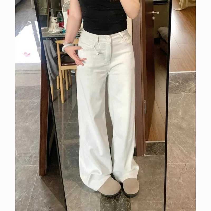 Hot Sale Female Solid High Waist Jeans Classic s Thin Straight Leg Pants Women Korean Fashion Casual Denim Trousers M260317