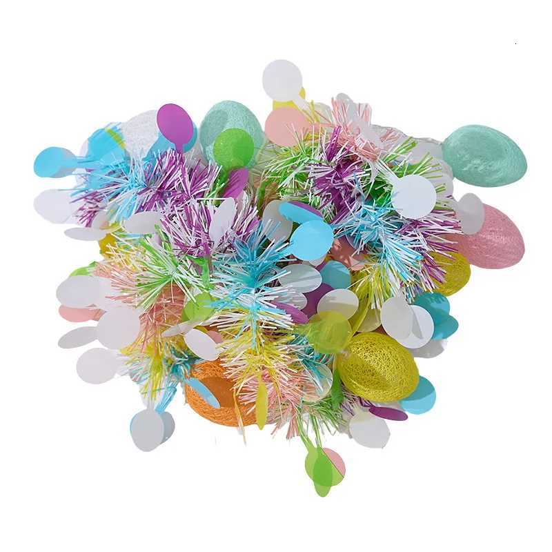 2M Spring Easter Garlands with Eggs LED Light String DIY Wreath Decora for Home Party Easter Birthday Kids Gift Hanging Ornament H260316