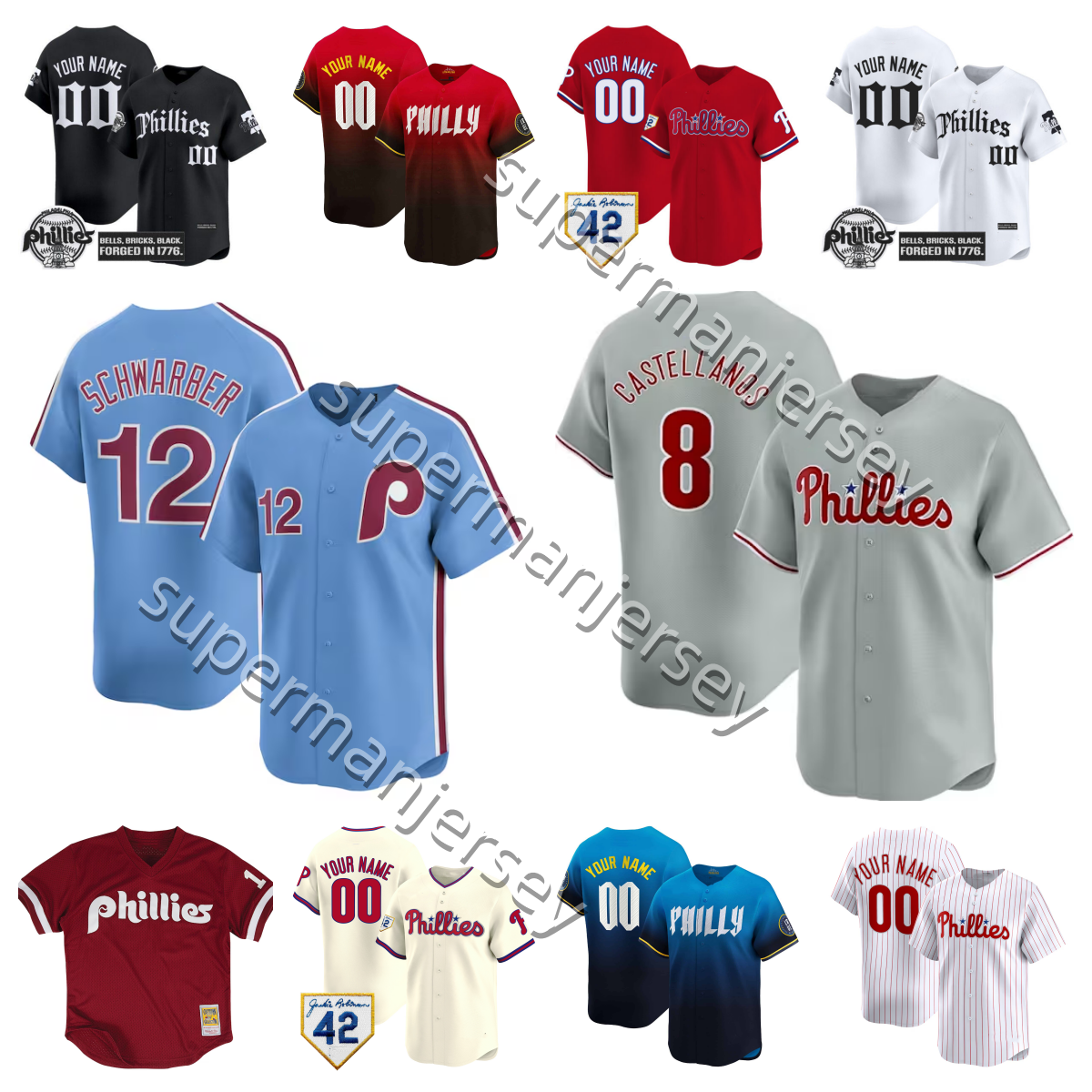 Harper 2026 City connect Jersey Trea Turner Nick Castellanos Kyle Schwarber Seranthony Dominguez Rhys Hoskins Bryson Stott J.T. Realmuto Zack Wheeler Nola Lorenzen