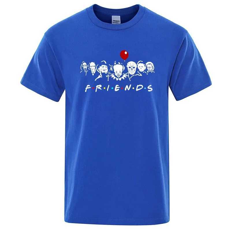 Mens High Quality T-shirt 100 Cotton T-shirt Funny Friends Print T Shirt Loose Summer Cool O-neck Men T-shirt Male Tops Tees M260317