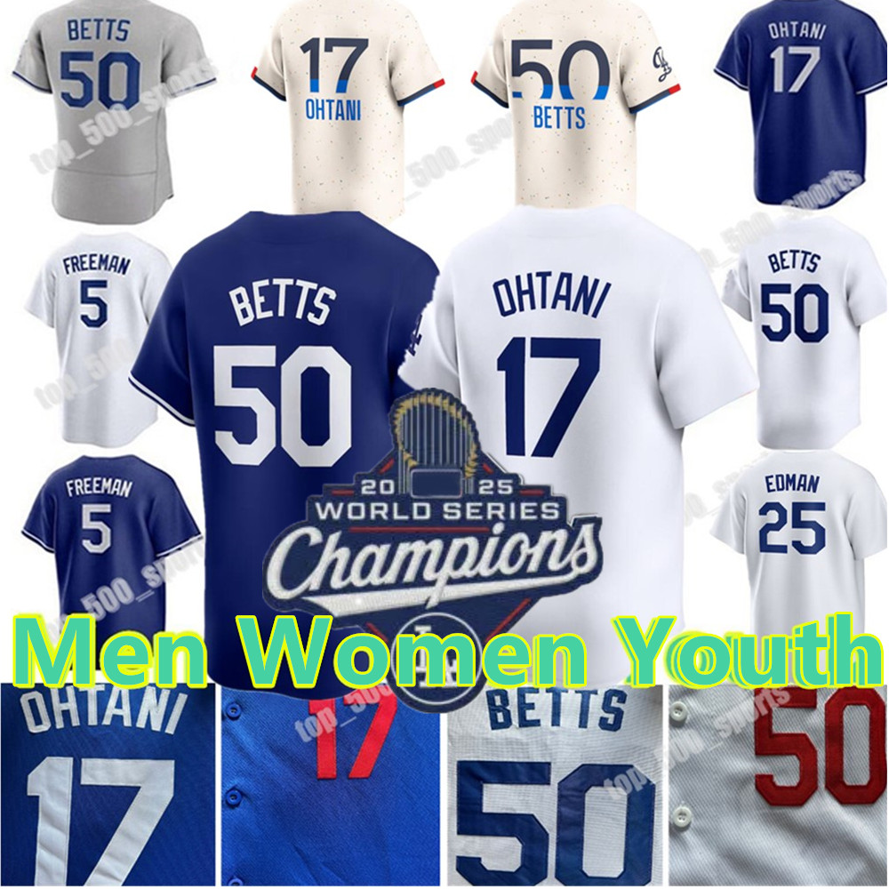 Custom Shohei 17 Ohtani Mookie 50 Betts 18 Yamamoto Freddie 5 Freeman Max 13 Muncy Dodgers Men Women Youth Baseball