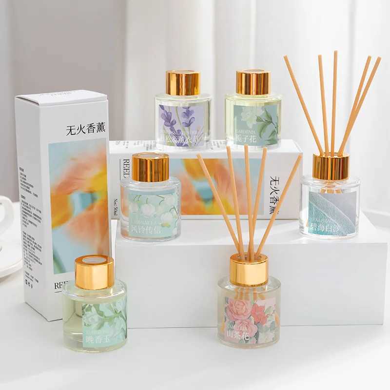 50ml Flameless Reed Diffuser Oil 6 Scents Aromatherapy Essential Oil for Home Fragrance/Air Freshener Home Decoration Flower D260317