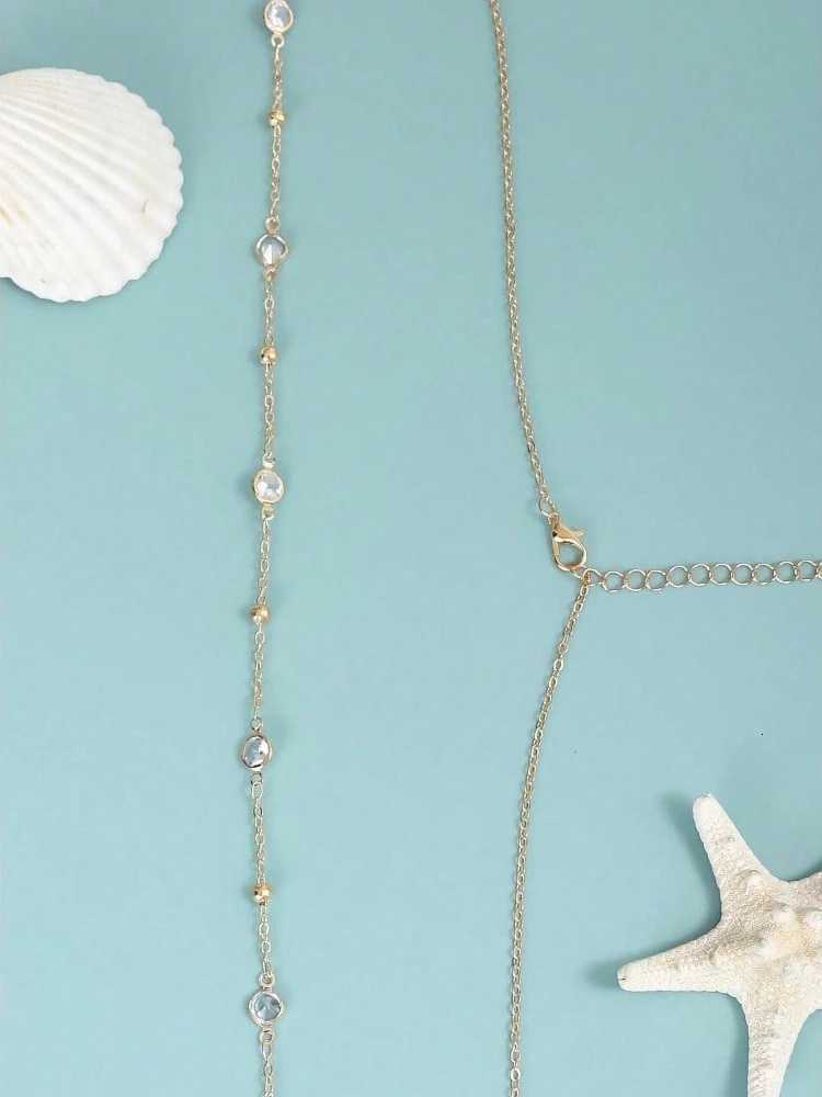 Sexy Vintage Aesthetic Belly Chain Thin Beads Link Body Chain Waist Chain Belt Y2K Streetwear Summer Women Fashion Body Jewelry H260316 - view 4