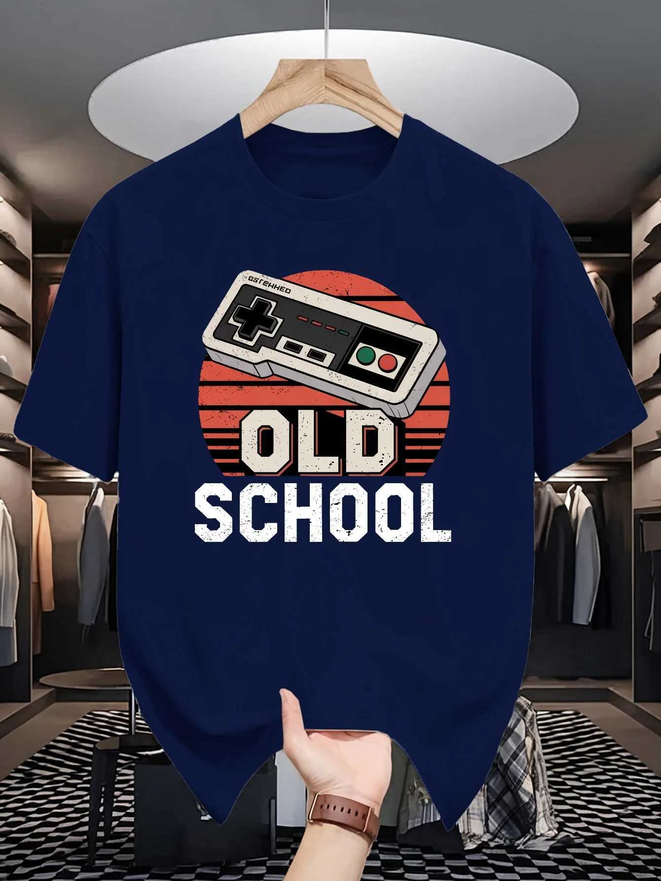 Retro-style Men Summer T-shirt Fashion Trend Comfortable Versatile Top 100 Pure Cotton Soft Fabric Suitable Daily Casual Wear M260317