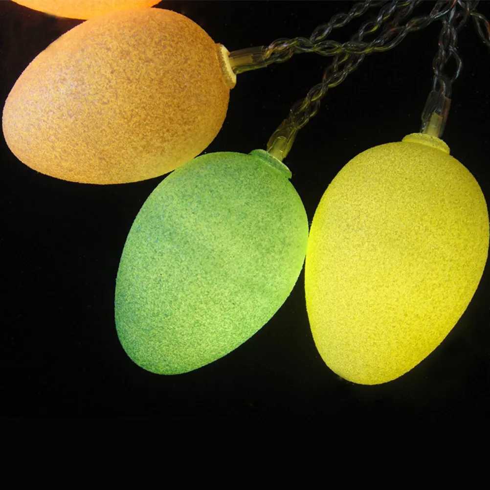 10 Easter Egg String Lights Creative Powered Warm White LED Lights for Home Garden Porch Party Decoration Easter H260316