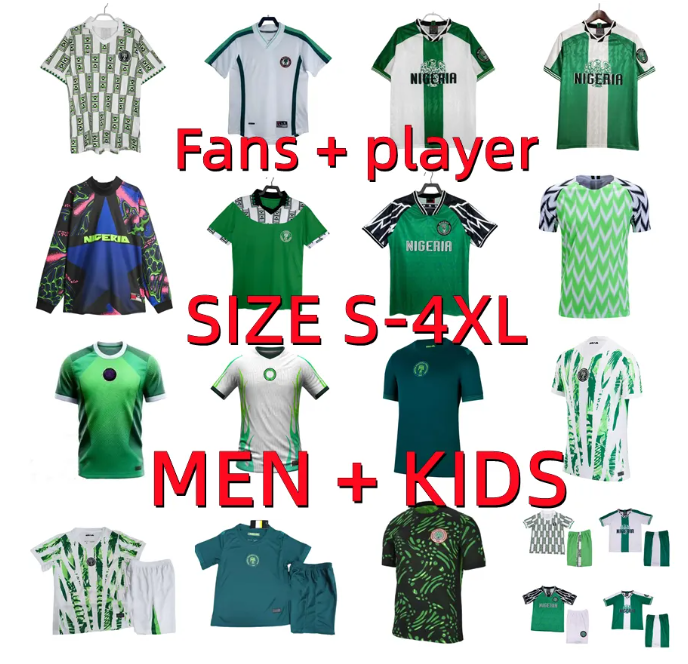 2026 2027 Nigeria IHEANACHO AINA Mens Retro 2018 1994 1996 1998 Soccer Jerseys 25 26 27 SIMON OMERUO A. IWBOI CHUKWUEZE Pre-match suit player version MEN Football Shirts