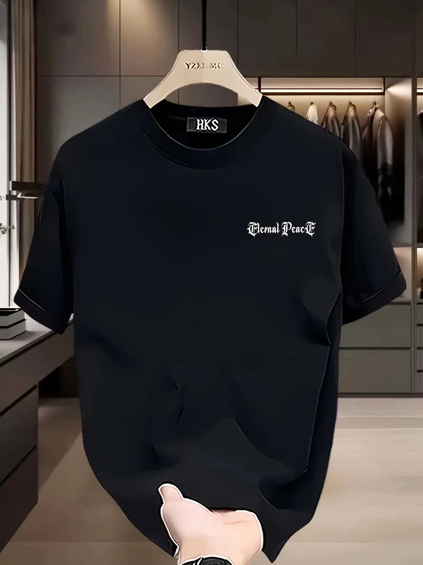 Summer Men Trendy Loose New Style T-Shirt - 100 Cotton Material Soft and Comfortable Fabric Retro Street Style Versatile M260317