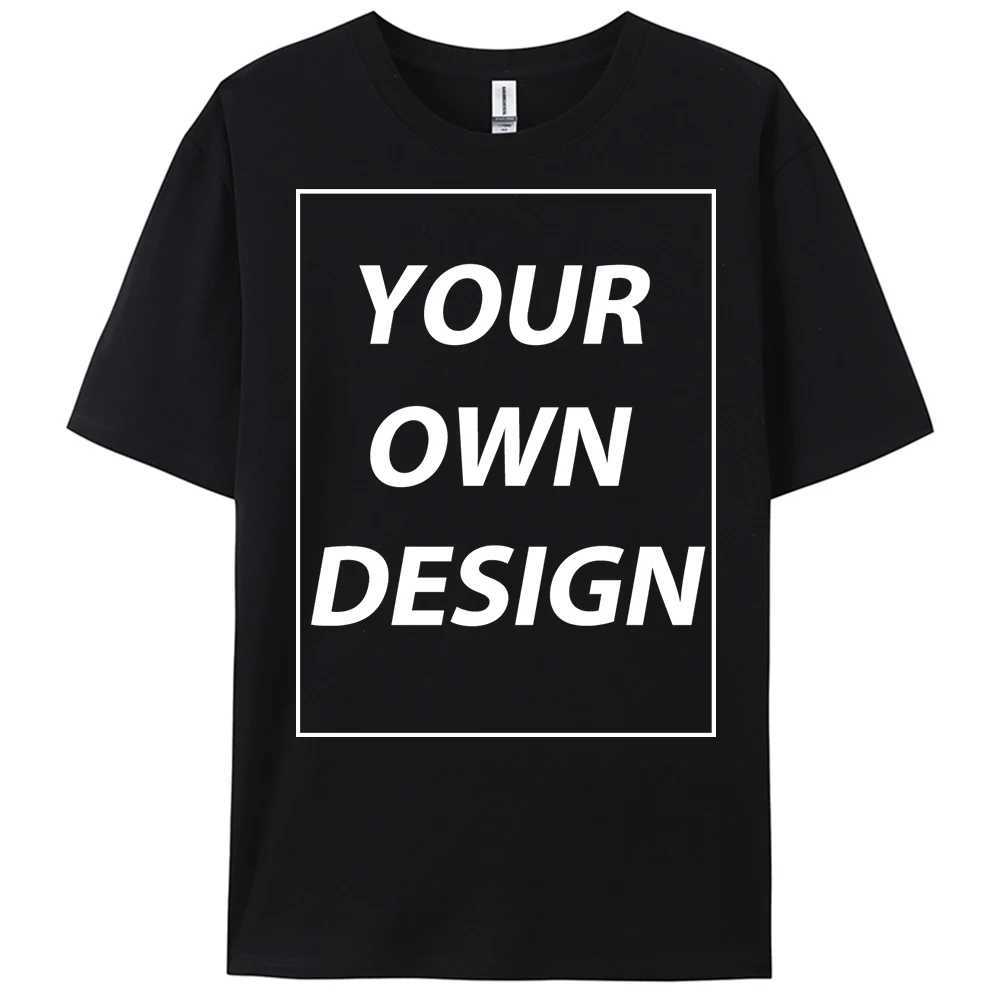 Man Woman Customized Picture T-Shirt Summer Cotton Short Sleeve Comfy Soft Tee Top Simple Cool Streetwear Fashion Casual Clothes M260317