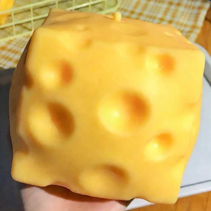 Giant Cheese Squeeze Toy Extra Large Size Cheese Squishy Fidget Toys Slow Rebound Shapeable Venting Ball for Adults Gifts H260324