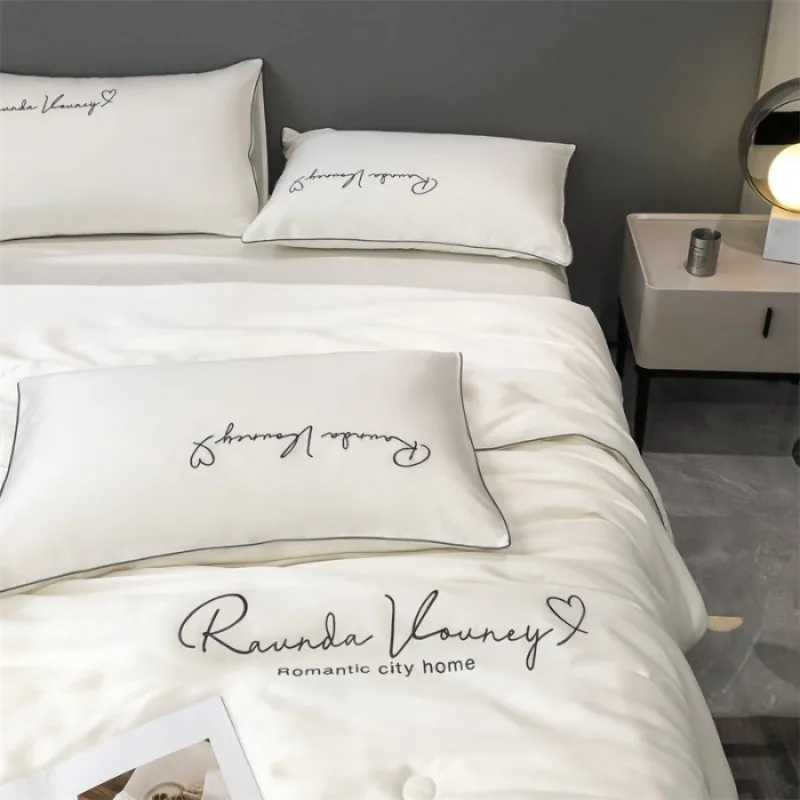 Ice silk air conditioner thin summer 2025 new single person cool feeling silk summer cool blanket four piece set summer quilt D260317