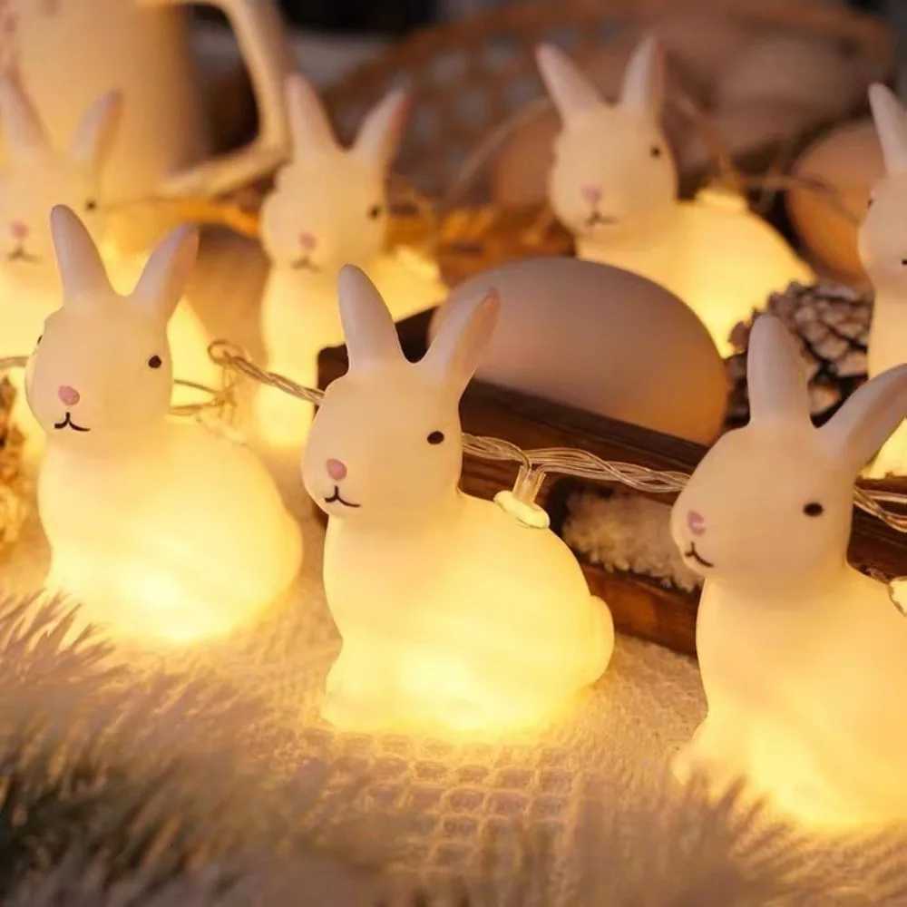New LED Easter String Light Bunny Chick Easter Ornament Carrot 15/3m Hanging Light Home Decor H260316