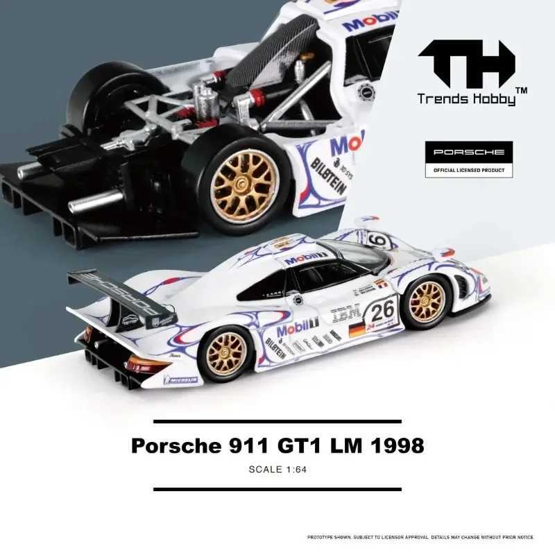 Trends Hobby 164 Porsche 911 GT1 LM 1998 Alloy Diecast Car Model Toy Collectible D260317