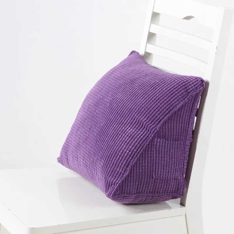 Triangular Backrest Cushion Corduroy Wedge Soft Reading Pillow Backrest Positioning Support Pillow Office Home Bed Sofa Chair D260317