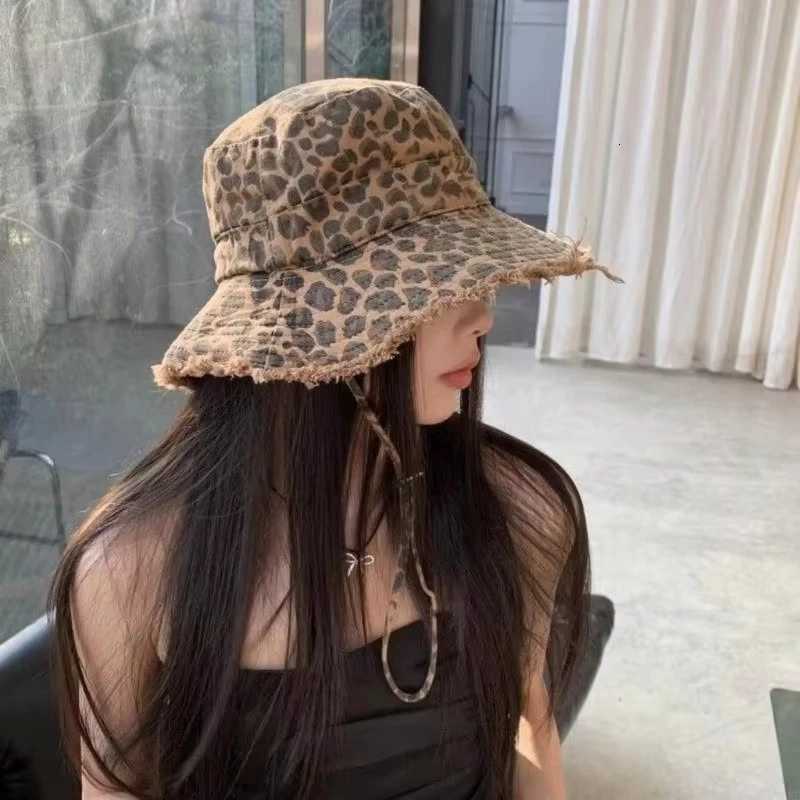 Leopard print fisherman hat with large eaves for spring and summer suitable for men and women providing sun protection H260317 - view 5