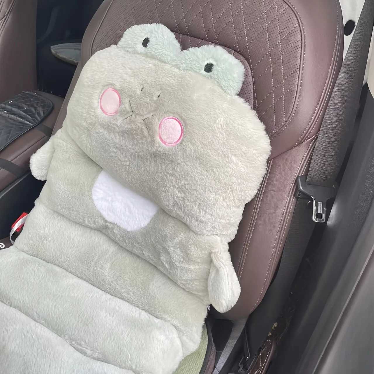 Integrated Cartoon Plush Comfortable Plush Car Seat Cushion for Thick and Warm Seat Cushions for Vehicles and Chairs D260317