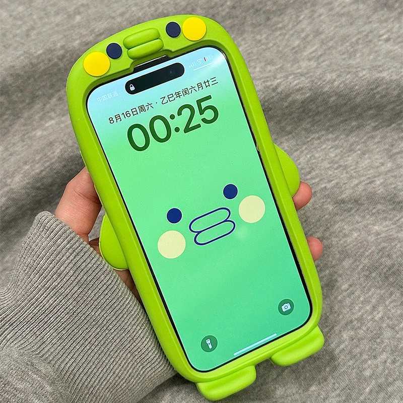 Cute Tamagotchi Cartoon 3D Anti Fall Case for iPhone 17 Air 16 15 14 13 Pro Max Washable Dustproof Liquid Silicone Soft Cover C260314