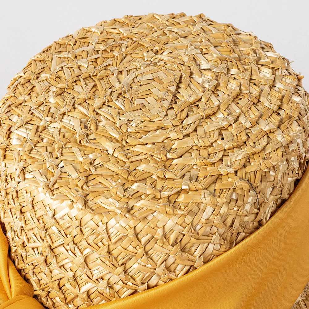 Spring Summer Fashion Hand-woven Petal Straw Hat with Big Brim and Big Bow for Ladies Beach Outdoor Sun Hat H260317 - view 6