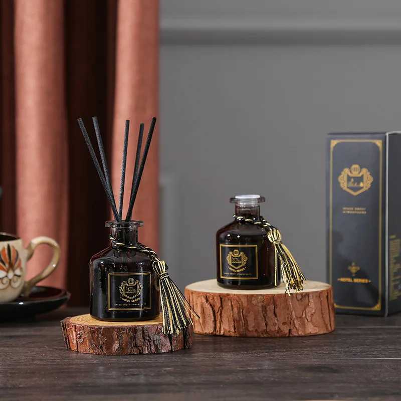 50ml Household Indoor Toilet Deodorant Aromatherapy Bottle Reed Diffuser Set Rattan Dried Flower Lasting Fresh Air Fragrance Set D260317