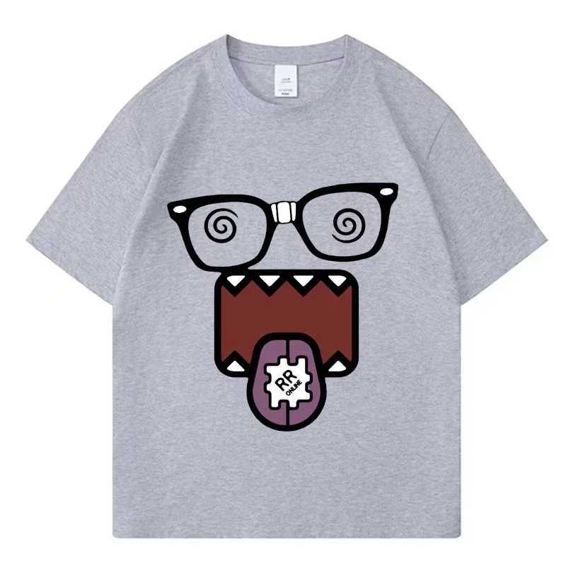 Domo Kun Funny Meme T Shirts Mens Women Clothes Classic Cotton Casual Tee Shirts Short Sleeve Summer T-shirt Tops Streetwear M260317