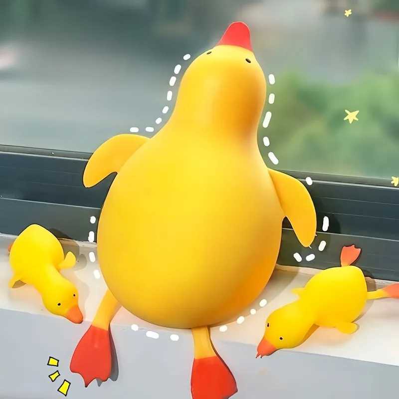 Squishy Antistress Duck Fidgets Toys Cute Goose Animals Vent Toys for Kids Adults Decompression Stretch Toys Friends Best Gift H260317