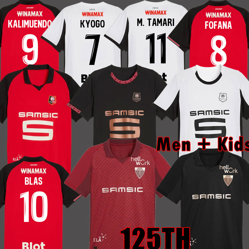Stade Rennais 2026 125th anniversary jersey Rennes soccer jerseys 125 kit 25 26 GOUIRI BLAS TRUFFERT maillots de foot 2025 2026 Football shirt KIDS Uniforms