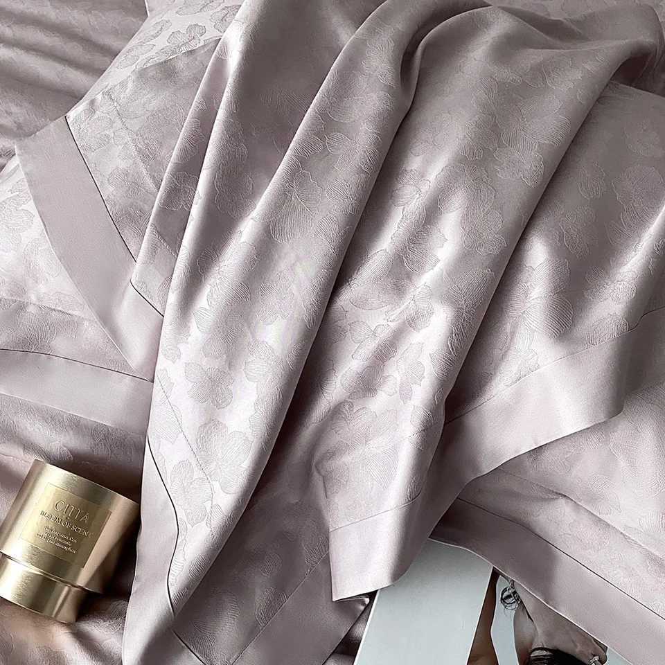 4PCS Elegant Premium Bedding Set 100s Sateen Jacquard Australian Euro Pure Cotton Sheet and Duvet Cover Set Queen King Size D260317