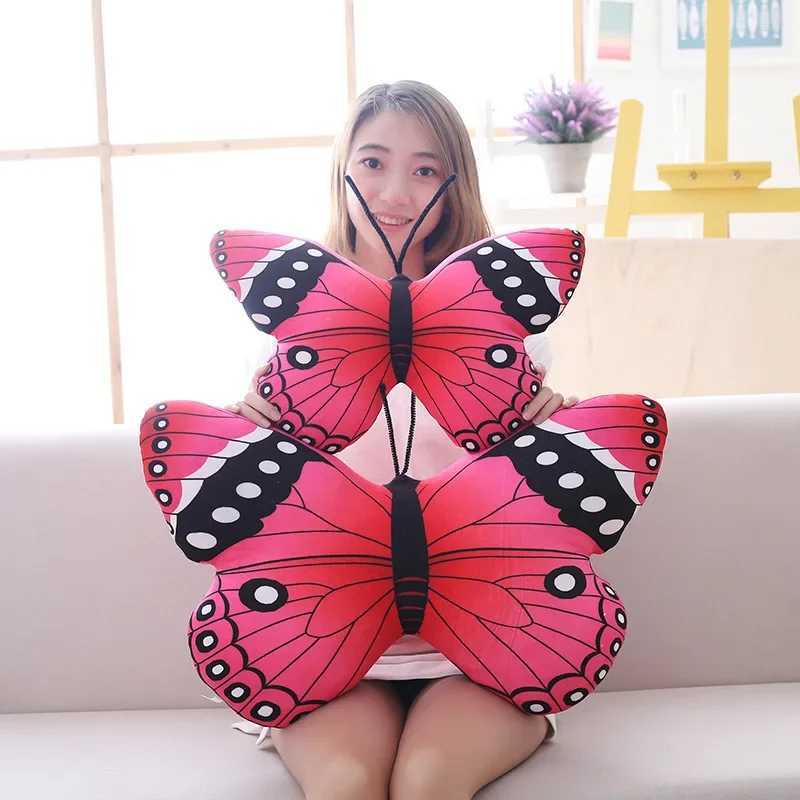 3D Butterfly Pillow Colorful Decorative Animal Throw Pillows Print Accent Pillow Stuffed Cushion Bed Bedroom Couch Home Textile D260317