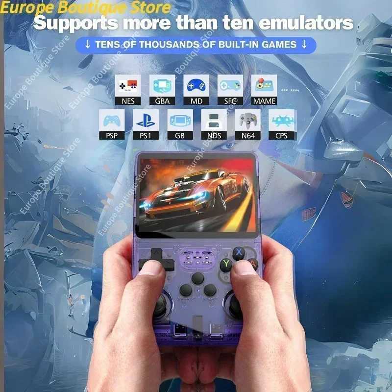 R36S Classic Retro Game Console with ARKOS System Video Games Single Card Portable Hand-held Gaming Console Kids Gift 35 InchT260316