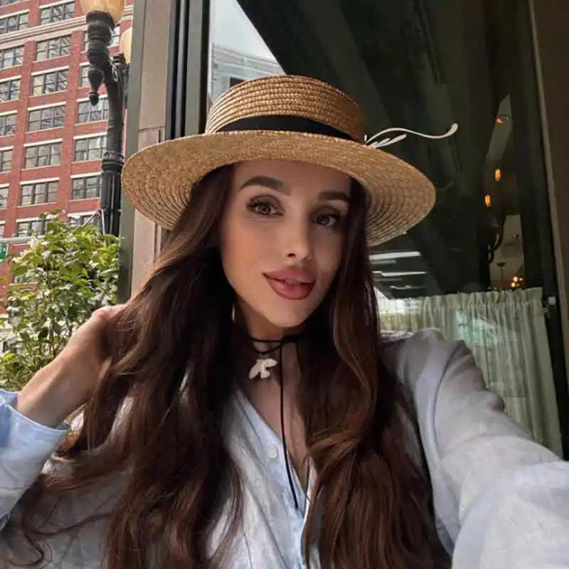 2025 Women UPF50 Wide Brim Straw Sun Hat Foldable Lightweight Adjustable UV Protection Beach Summer Outdoor H260317 - view 5