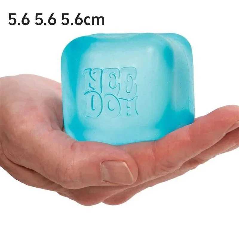 Schylling Needoh Nice Cube Sensory Fidget Cube Stress Relief Squishy Cube Anti-Anxiety Squeeze Object For Focus ADHD Population H260317