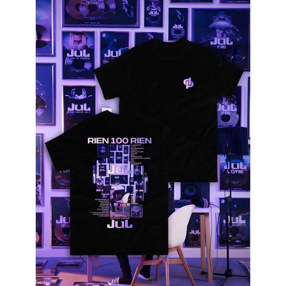 Cotton T-shirt Summer Clothes France Rapper Jul Nothing Men Women Short Sleeves Oversized Y2k Top Clothing Casual Unisex T-shirt M260317