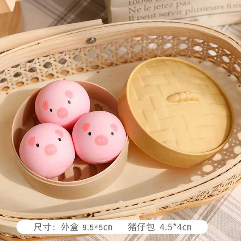 Cartoon Animal Dumpling Anti Stress Ball Squishy Fidget Toys Soft Flour Ball Bun Vent Sensory Release Squeeze Toy For Kids Gift H260324