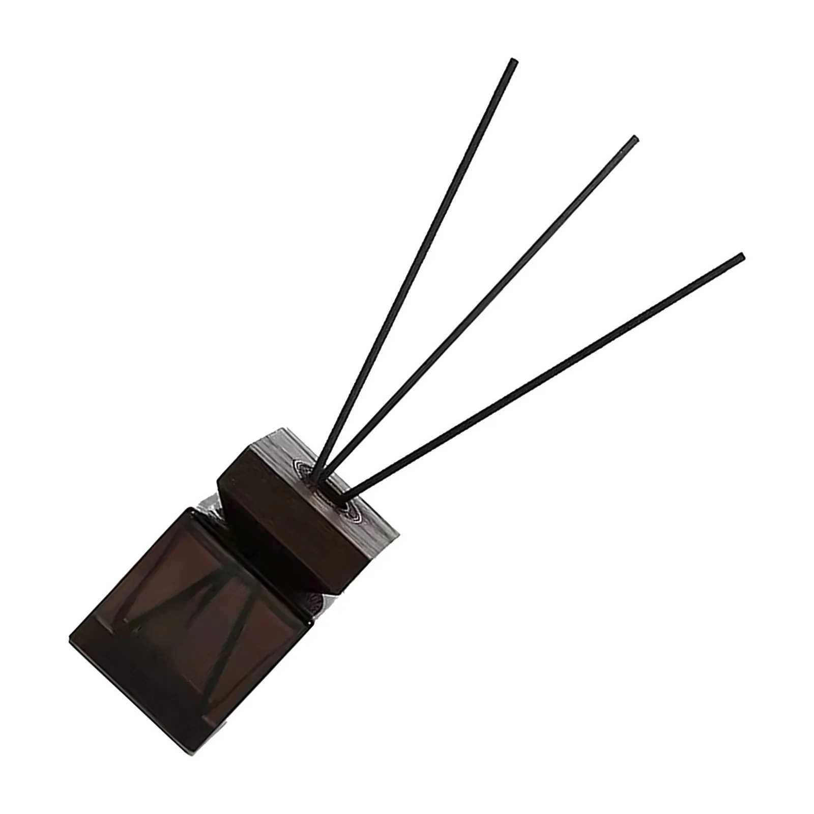 1Set Refillable Aroma Diffuser Jar Rattan Aroma Diffuser Bottle Wooden Lid Glass Aromatherapy Bottle Set No Fire Fragrance Home D260317