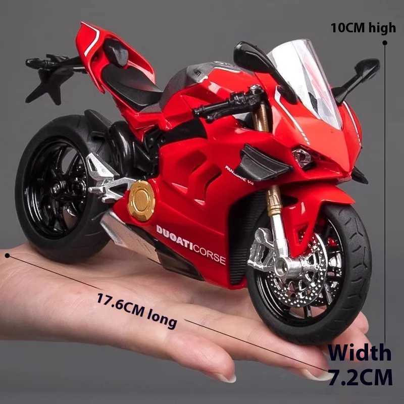 112 Ducati Panigale V4S Model Alloy Motorcycle Diecast Computer Desktop Ornaments Trendy Display Gift for Friend Kids Toys D260317