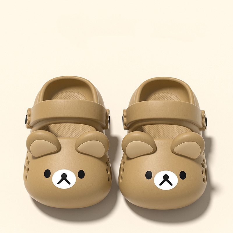 Toddler Sandals Cute Bear Clogs Non-Slip Kids Shoes Soft EVA Slippers Summer Beach Shoes Pool Shower Slippers Indoor Outdoor Slippers Girls Boys Kids 