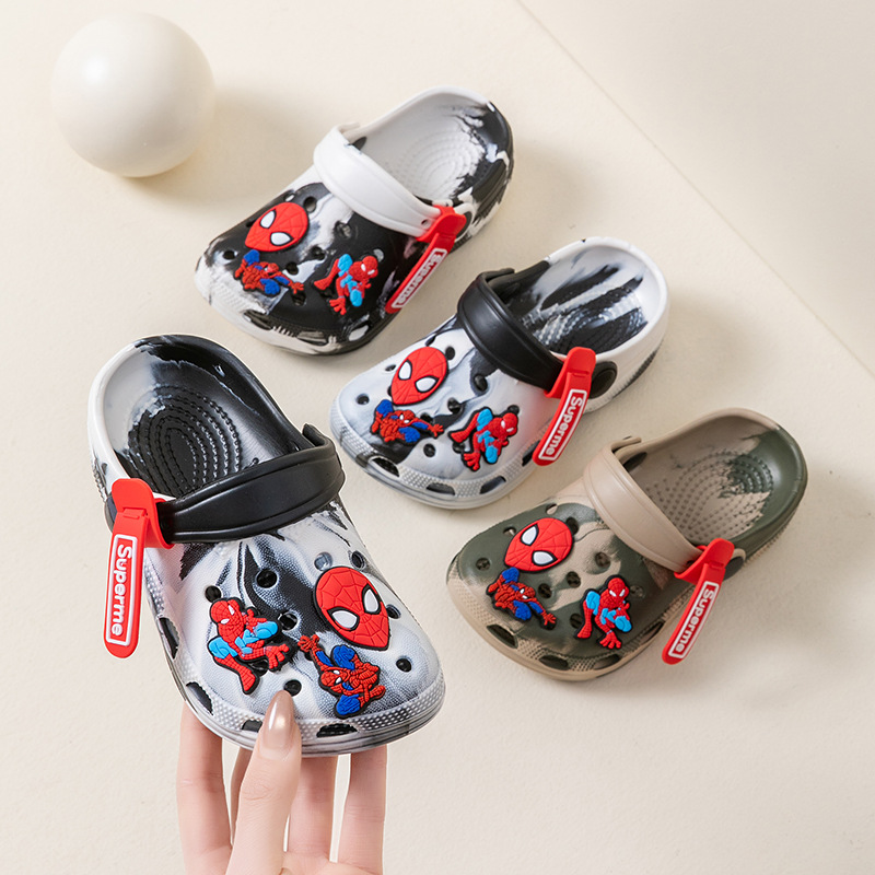 kids clogs boys slippers kids anti-slip slippers eva waterproof clogs cartoon clogs beach sandals for kids shower slippers for boys lightweight kids s