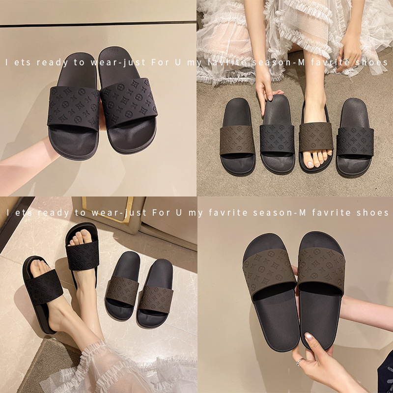 New free shipping designer slippers for womens mens flat slippers black brown Fashionable Versatile Flat Non-Slip Slippers
