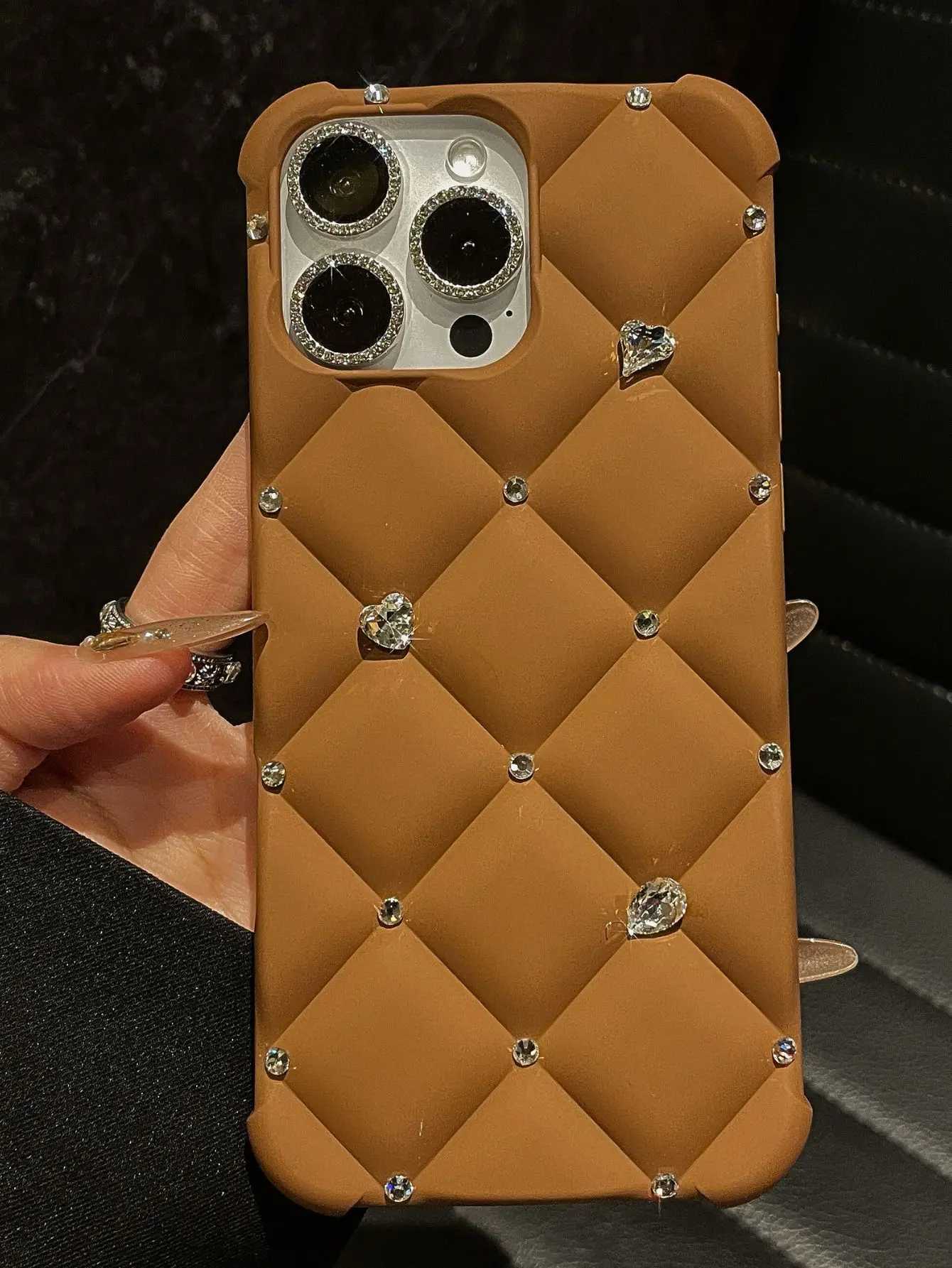 Luxury Designer Glitter Diamond for iPhone 16 Pro Max 13 14 11 12 Pro Bling C Stylish Phone Cover for iPhone 15 17 C260314
