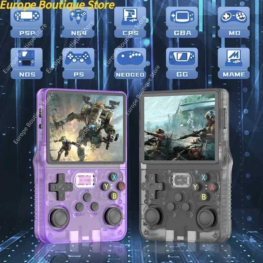R36S Classic Retro Game Console with ARKOS System Video Games Single Card Portable Hand-held Gaming Console Kids Gift 35 InchT260316