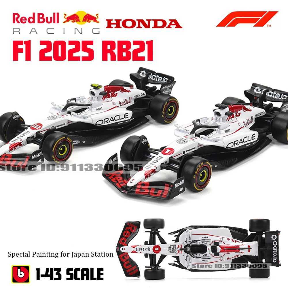 Bburago 143 F1 Red Bull RB21 2025 Japan Station 1 Verstappen 22 Yuki Tsunoda Alloy Car Die Cast Model Toy Collectible D260317