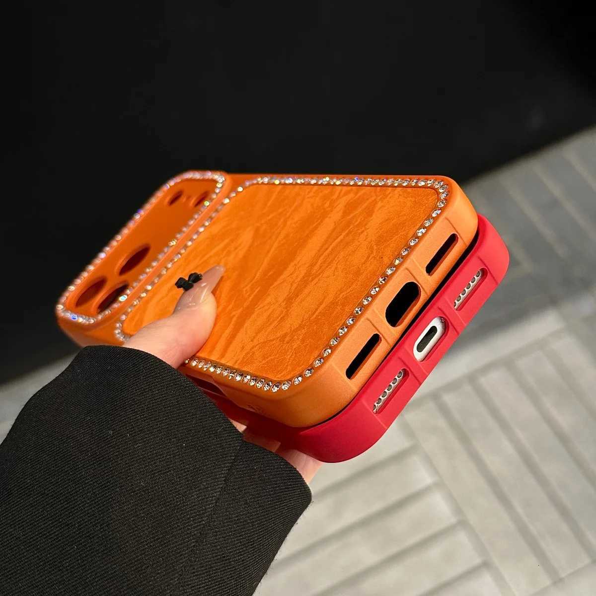 Luxury Shiny Diamond Snow Mountain Velvet Phone Case For iPhone 17 16 15 14 13 Pro Max Acrylic Large Window Shockproof Cover C260314