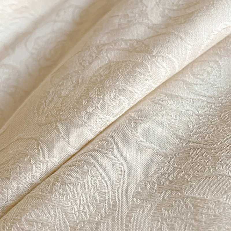 Light Luxury Satin Jacquard Solid Fitted Sheet Sets Pure Cotton Skin-Friendly Soft Quilt Cover 15/18M Bed Bedding for Adults D260317