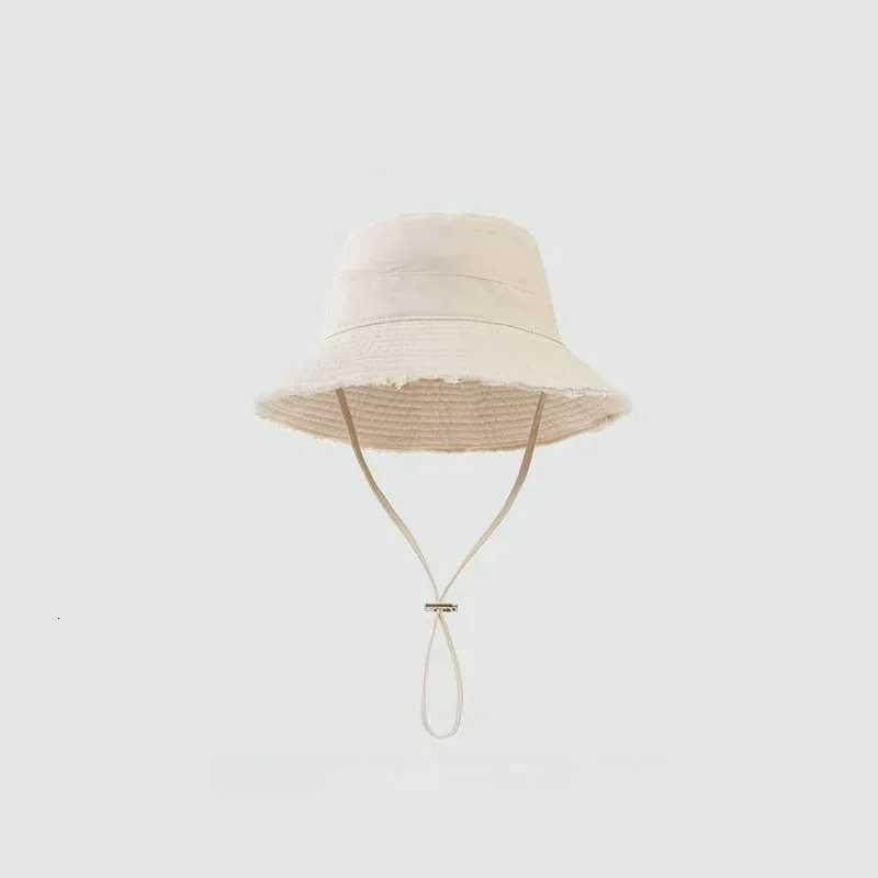 Summer Fisherman Cap for Women Korean Pink Large-Brimmed Bucket Hat Outdoor Beach Travel Sunshade Panama Hats H260317 - view 7