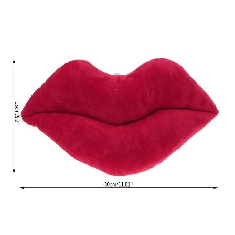 Big Red Lips Cushion Pillow Stuffed Plush Doll Car Seat Home Living Room Bedroom Decoration Valentines Day Gift Drop Ship D260317